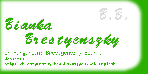 bianka brestyenszky business card